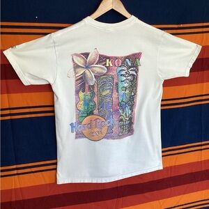 Vintage Hard Rock Cafe heavy tee Kona Hawaii SS T-shirt made in USA totem pole